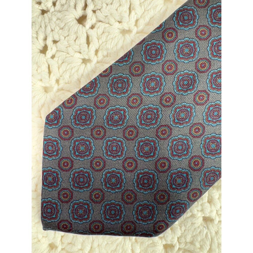 Vintage Egon Von Furstenberg Men's Silk Tie Geometric 3.5" x 57" EUC USA